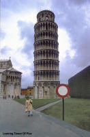 Scooter And Leaning Tower - Pisa, Italy